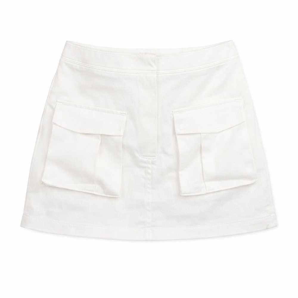 PrettyLittleThing White Cargo Mini Skort